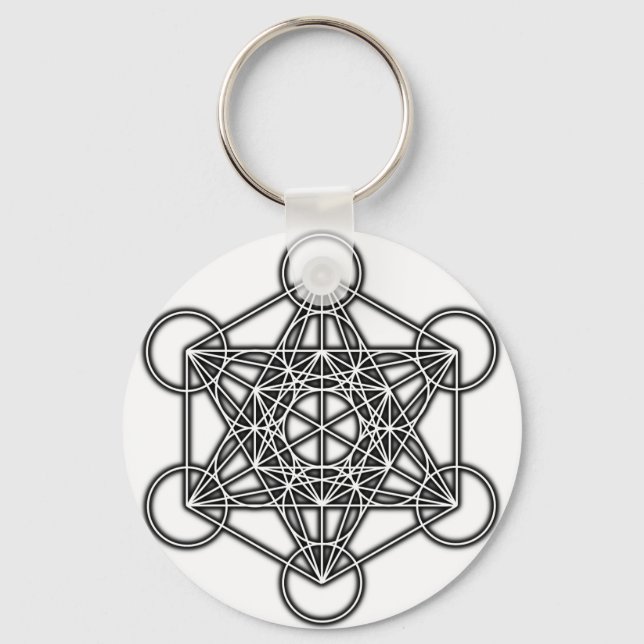 Chaveiro Cubo de Metatron (Preto) (Frente)