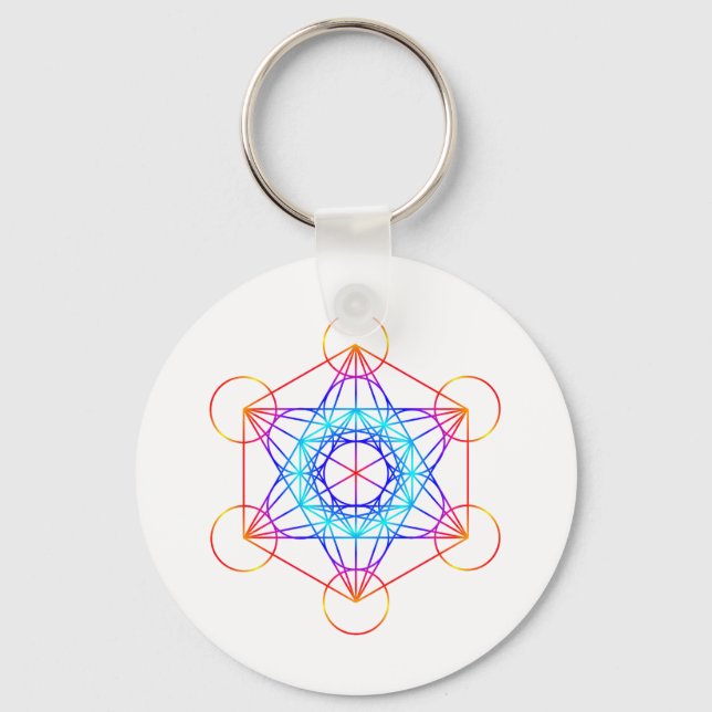 Chaveiro Cubo do Metatron (Cor 2) (Frente)