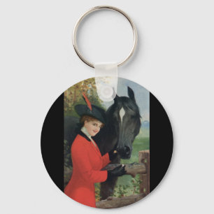 Chaveiro Cubo equestre do açúcar do casaco vermelho da