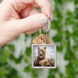 Chaveiro Cubos Grizzly Procurando Sua Mãe