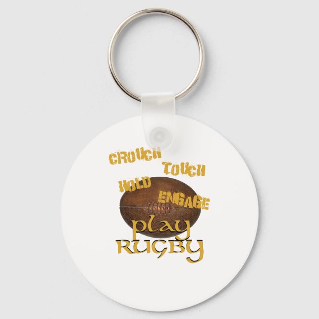 Chaveiro Cuch, Touch, Espera, Engage. . .Play Rugby (Frente)