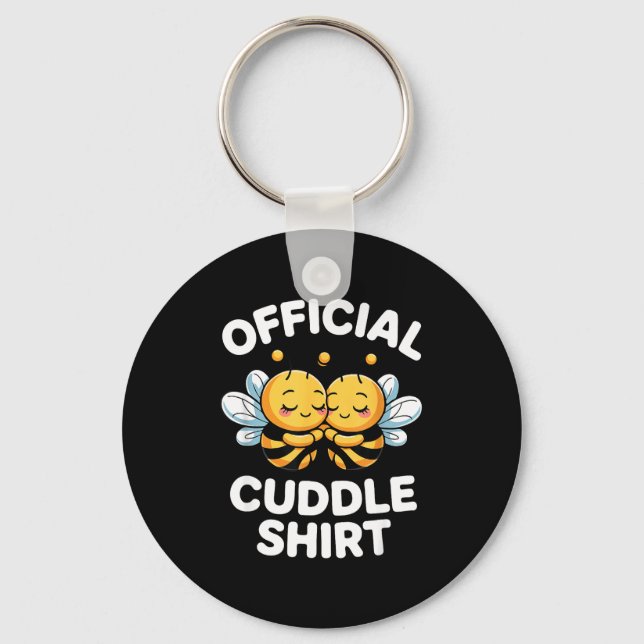 Chaveiro Cuddle Shirt Cute Bees Funny Cozy Couple  (Frente)
