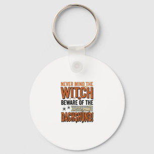 Chaveiro Cuidado Com A Camisa De Bruxa De Halloween Do Dach