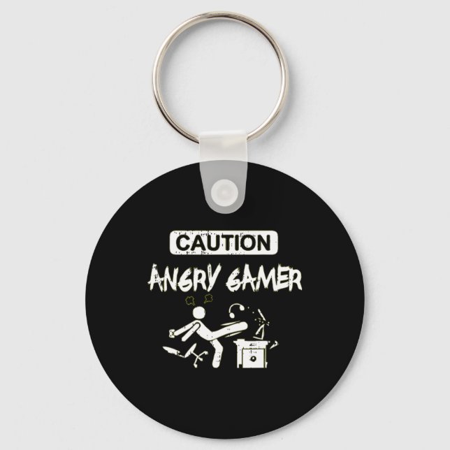Chaveiro Cuidado Com O Gamer Computador Engraçado Presente  (Frente)