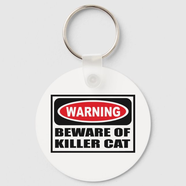 Chaveiro CUIDADO DE ASSASSINATO DA Chave CAT DO MATADOR (Frente)