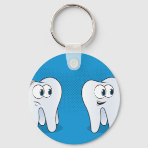 Chaveiro Cuidado Dental Dente Feliz vs Triste