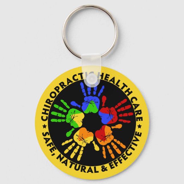 Chaveiro Cuidados de Saúde Quiropráticos (Frente)