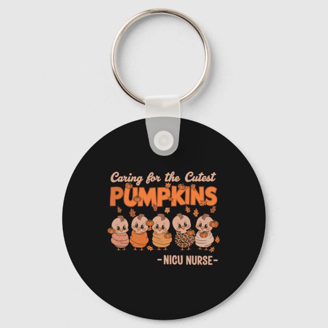 Chaveiro Cuidando Da Enfermeira Pumpkins Nicu Mais Cutest (Frente)