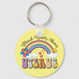 Chaveiro Cuide do seu útero Feminista Pro Choice Rainbow