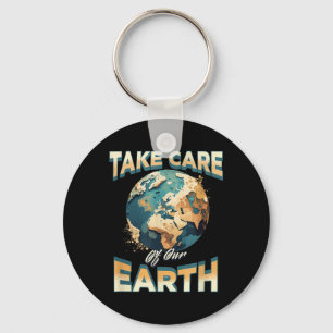 Chaveiro Cuidem Da Nossa Proteção Ambiental Da Terra