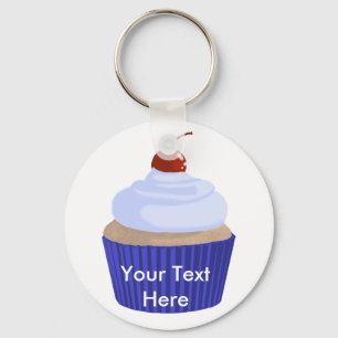 Chaveiro Cupcake-Azul no azul