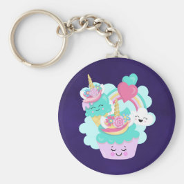 Chaveiro Cupcake bonito e Sorvete feliz