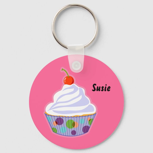 Chaveiro Cupcake com cereja (Frente)
