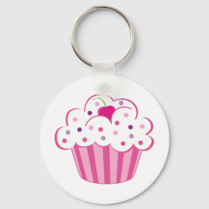 Chaveiro Cupcake cor-de-rosa