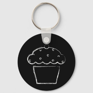 Chaveiro cupcake da cereja do grunge