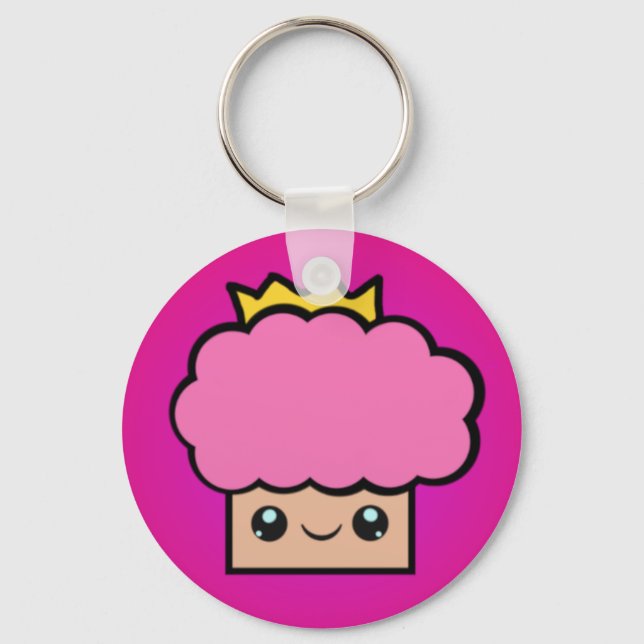 Chaveiro Cupcake da Princesa Kawaii (Frente)