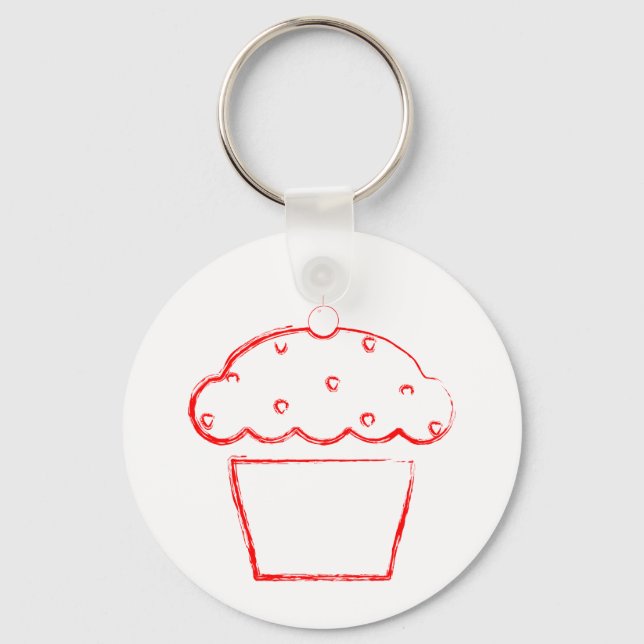 Chaveiro cupcake de cereja (Frente)