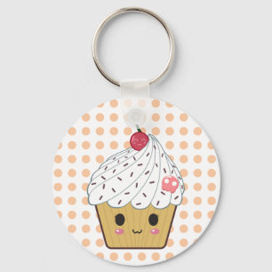 Chaveiro Cupcake Kawaii no Bolinhas