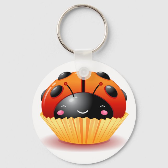 Chaveiro Cupcake Ladybug (Frente)