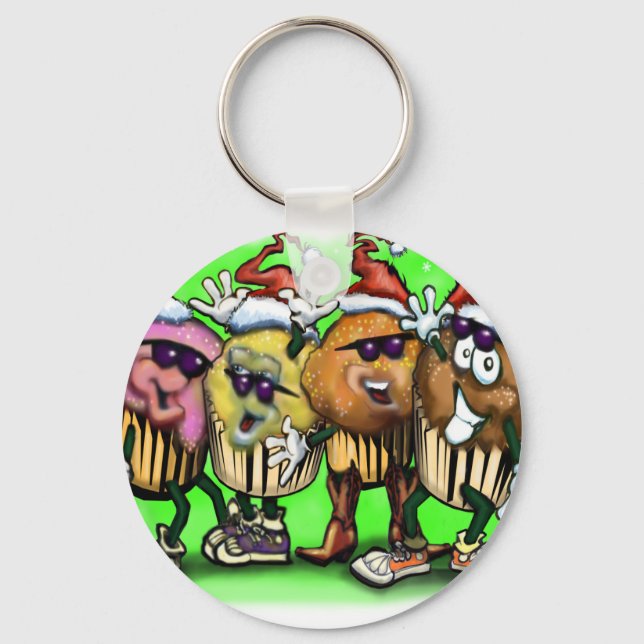 Chaveiro Cupcake Natal (Frente)