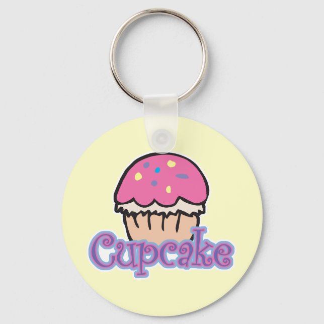 Chaveiro Cupcake rosa (Frente)