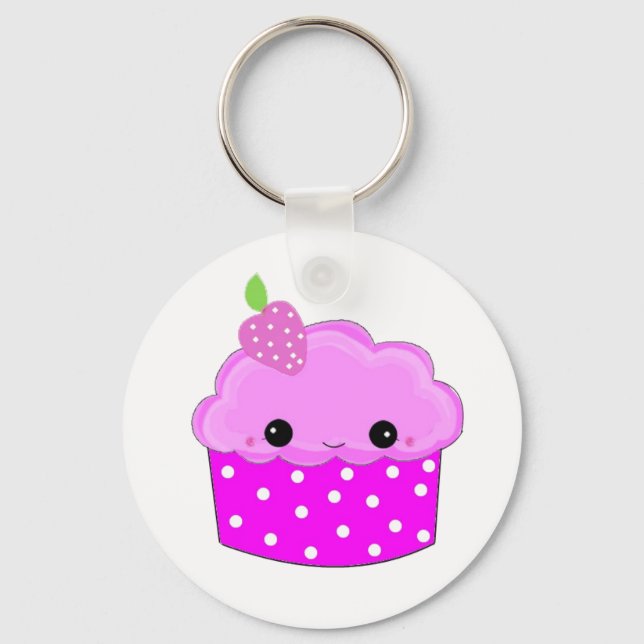 Chaveiro Cupcake Roxo Glasado (Frente)