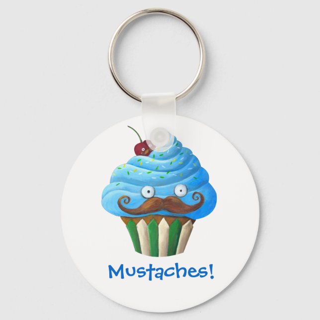 Chaveiro Cupcake Sweet Mustached (Frente)