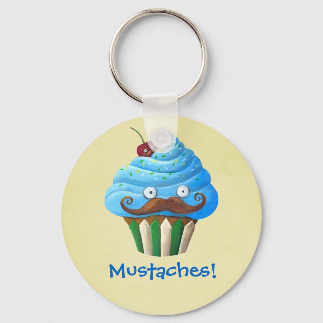 Chaveiro Cupcake Sweet Mustached (Frente)