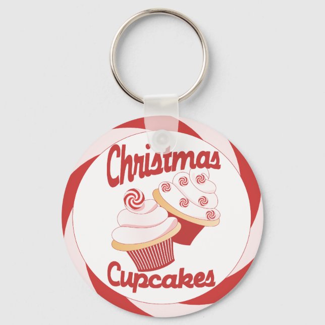 Chaveiro Cupcakes de Natal (Frente)