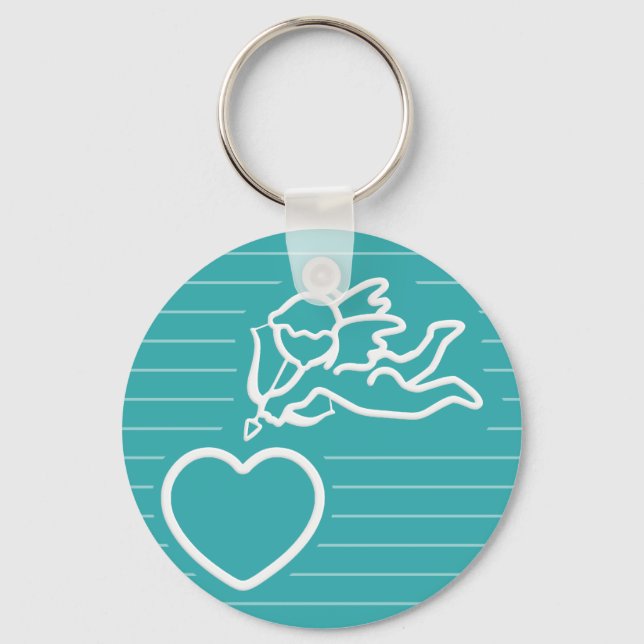 Chaveiro Cupid Ataca a cadeia de teclas personalizada (Frente)