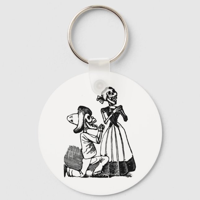 Chaveiro Cupido Calavera, Skeleton Lovers c. anos 1900 (Frente)