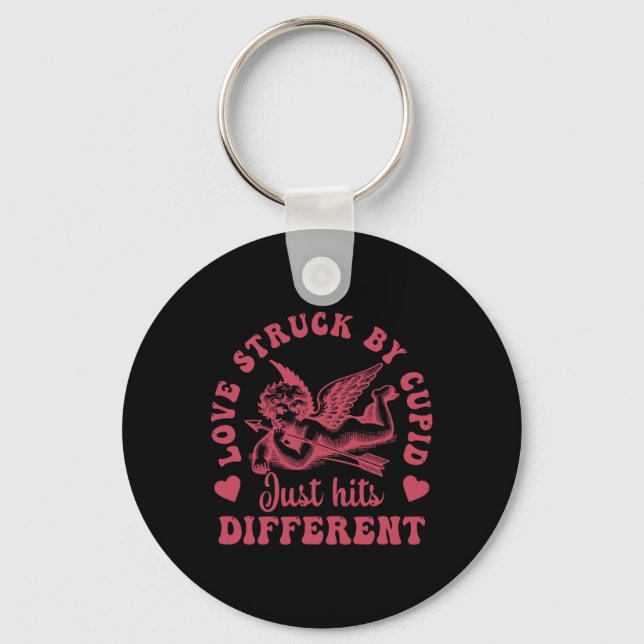 Chaveiro Cupido De Amor Atingido Apenas Atinge Diferentes N (Frente)