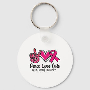 Chaveiro Cura do Amor Laço Rosa Conscientização Câncer de M