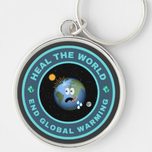 Chaveiro Curar o mundo. Acabar com o aquecimento global