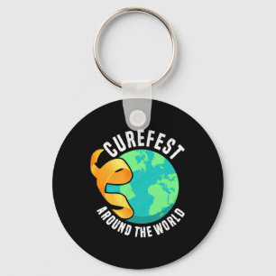 Chaveiro Curefest em todo o mundo Conscientização sobre o c