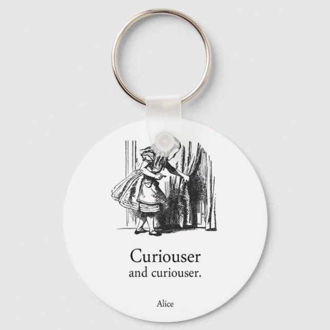 Chaveiro Curiouser and Curiouser Alice in Wonderland (Frente)