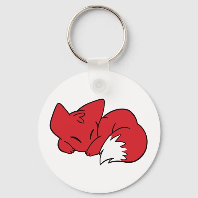 Chaveiro Curled Sleeping Fox (Frente)