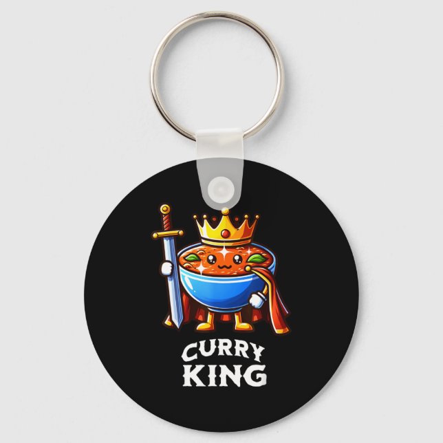 Chaveiro Curry King Funny Quote Curry Indian Food Lover  (Frente)