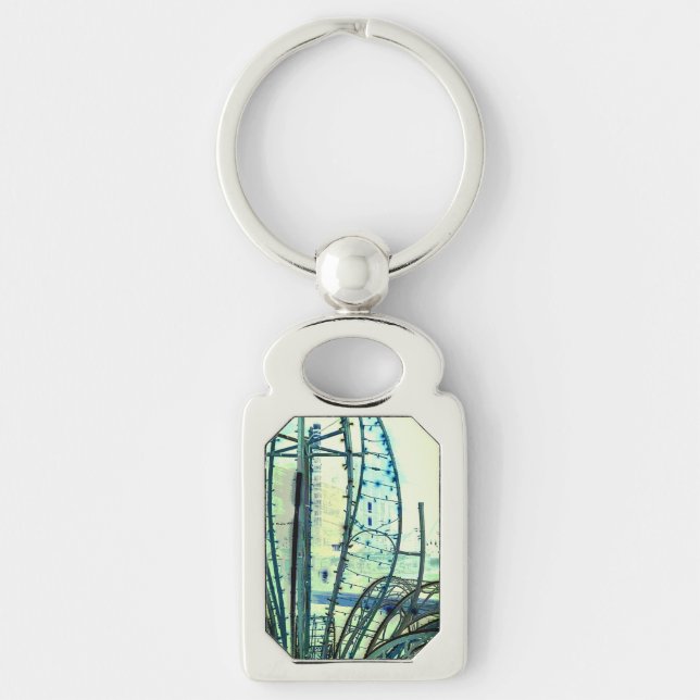 Chaveiro Curvas azuis (Frente)