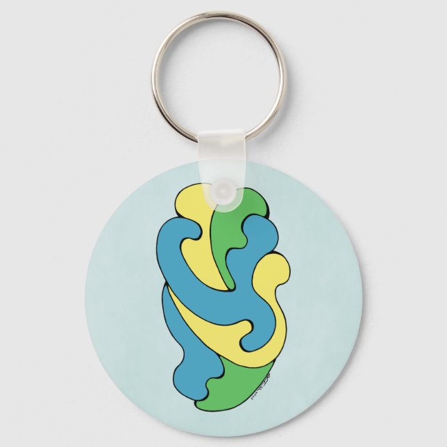 Chaveiro Curvas de Embrasão (Amarelo, Azul, Verde) (Frente)