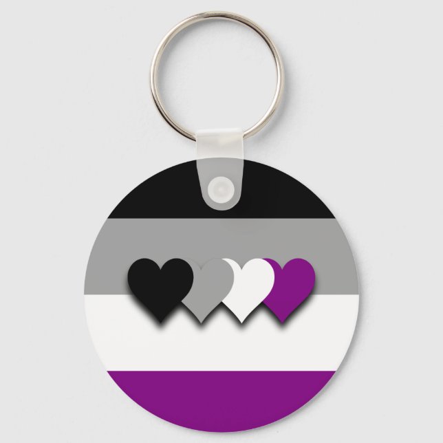 Chaveiro Custom asexuality flag Keychain (Frente)