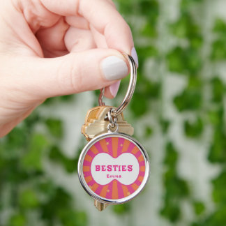 Chaveiro Custom Besties Forever Heart Keychain