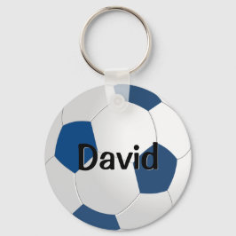 Chaveiro Custom Blue Soccer Keychain (Keyring)