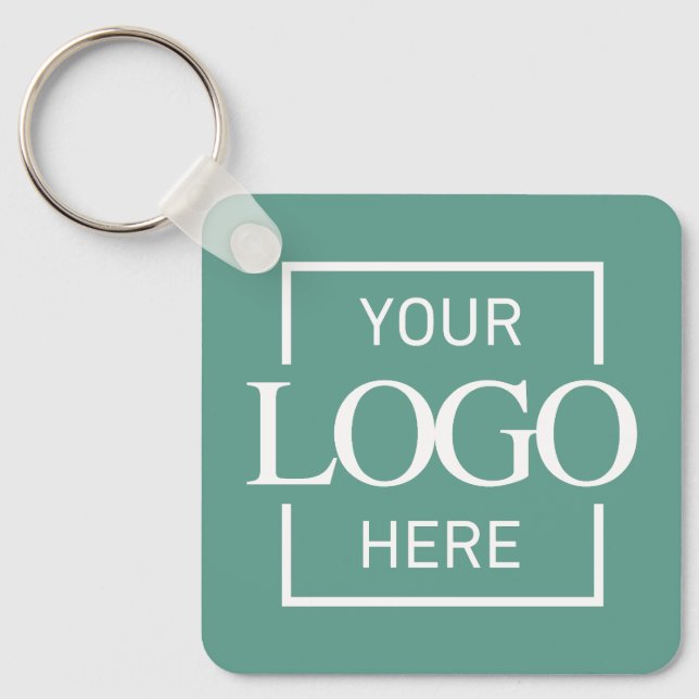 Chaveiro Custom Business Logo & QR Code Promotional Swag (Frente)