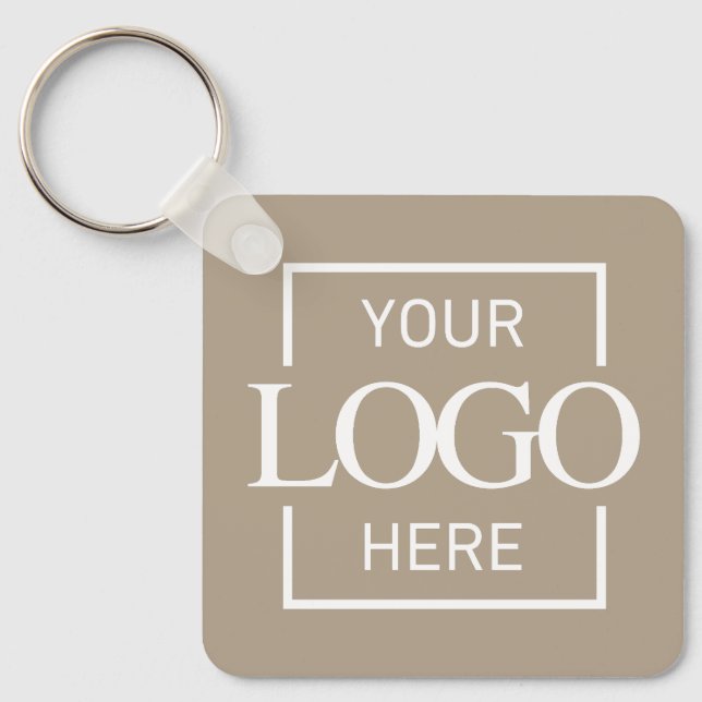 Chaveiro Custom Business Logo & QR Code Promotional Swag (Frente)