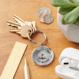 Chaveiro Custom Cat Photo Circle Frame Design