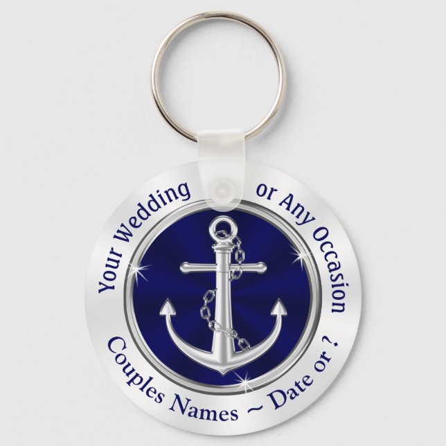 Chaveiro Custom, Cheap Nautical Gifts, Anchor Keychains (Frente)
