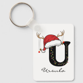 Chaveiro Custom Christmas Alphabet Keychain for Coworkers