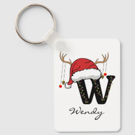 Chaveiro Custom Christmas Alphabet Monogram Mom Keychain