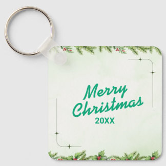 Chaveiro Custom Christmas Square Metal Keychain